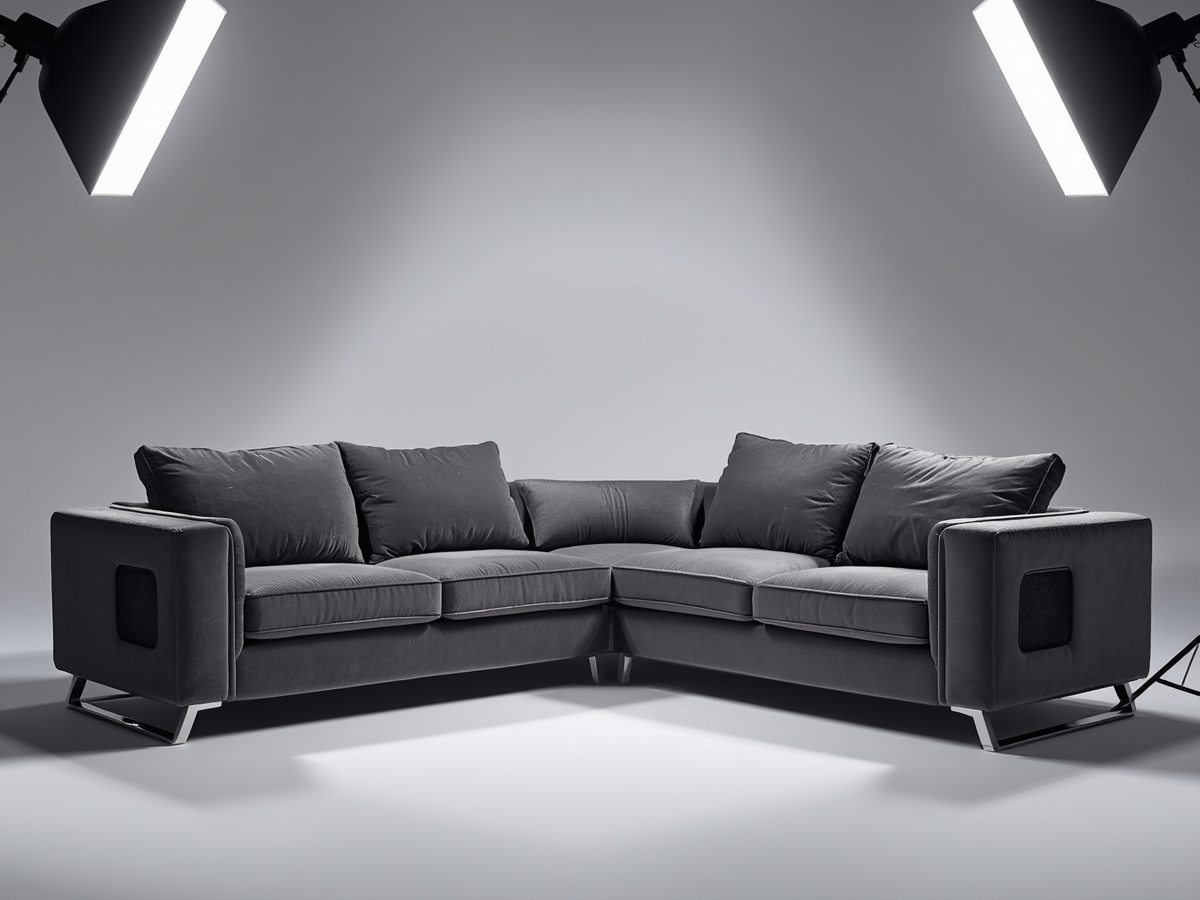 sofa with speakers